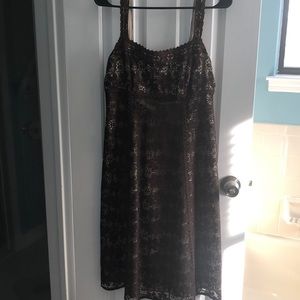 Brown and Nude Dress